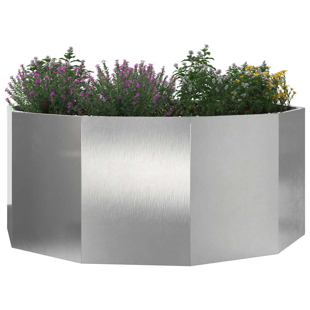 Plantekasse Sølv 120 x 120 x 50 cm Rustfrit stål