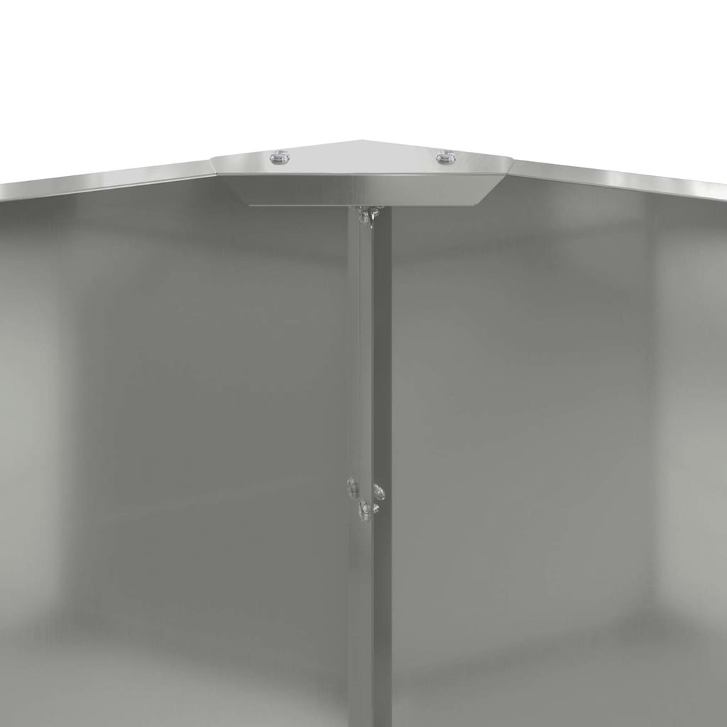 Plantekasse Sølv 90 x 90 x 50 cm Galvaniseret stål