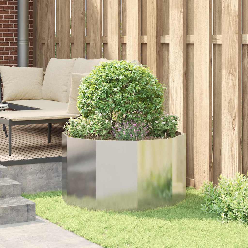 Plantekasse Sølv 90 x 90 x 50 cm Galvaniseret stål