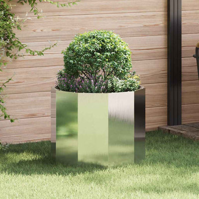 Plantekasse Sølv 60 x 60 x 50 cm Rustfrit stål