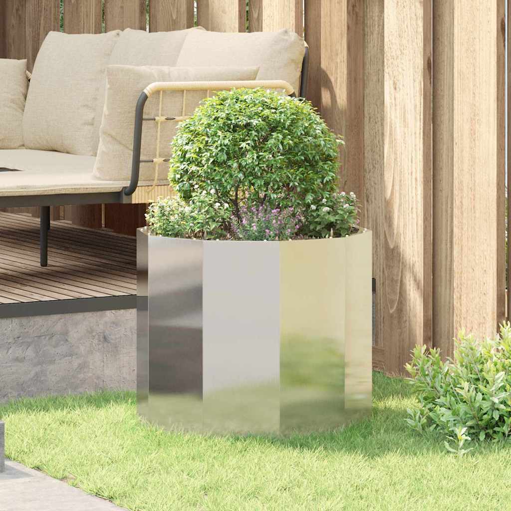 Plantekasse Sølv 60 x 60 x 50 cm Rustfrit stål
