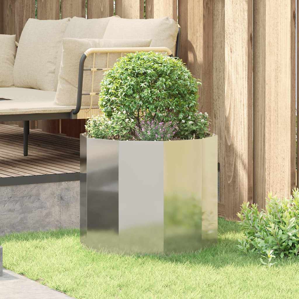 Plantekasse Sølv 60 x 60 x 50 cm Galvaniseret stål