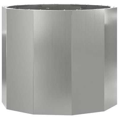Plantekasse Sølv 60 x 60 x 50 cm Galvaniseret stål