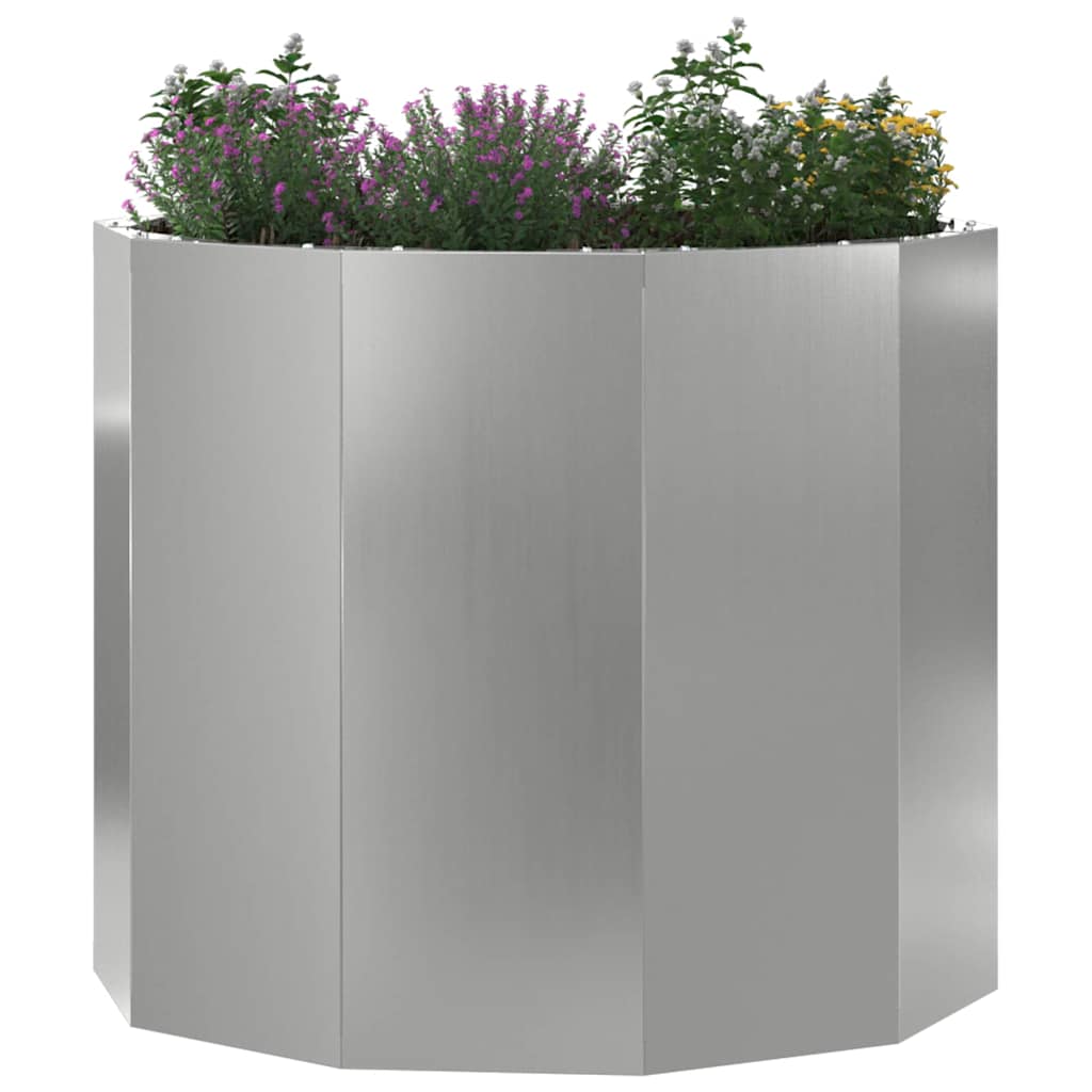 Plantekasse Sølv 60 x 60 x 50 cm Galvaniseret stål