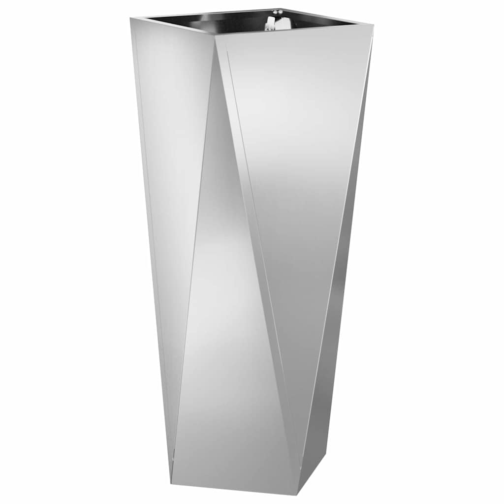 Plantekasse 2 stk. Sølv 30 x 30 x 75 cm Galvaniseret stål