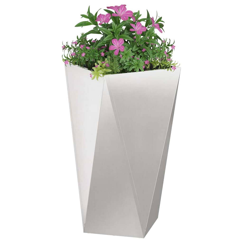 Plantekasse Sølv 40 x 40 x 75 cm Rustfrit stål