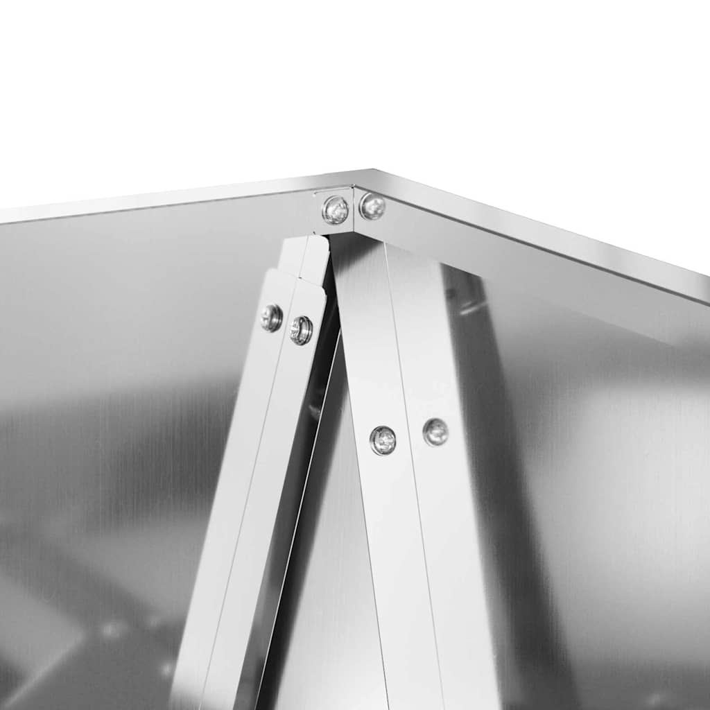 Plantekasse 2 stk. Sølv 40 x 40 x 75 cm Galvaniseret stål