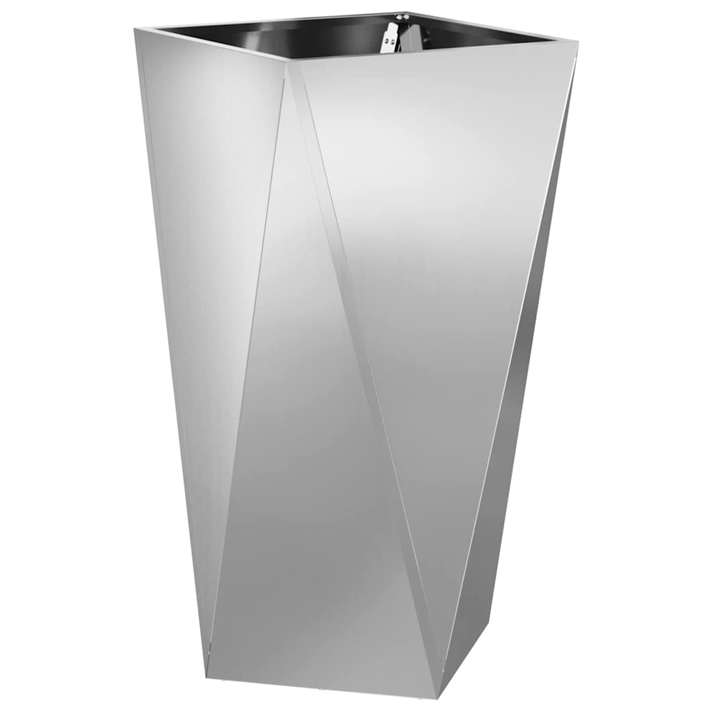 Plantekasse 2 stk. Sølv 40 x 40 x 75 cm Galvaniseret stål