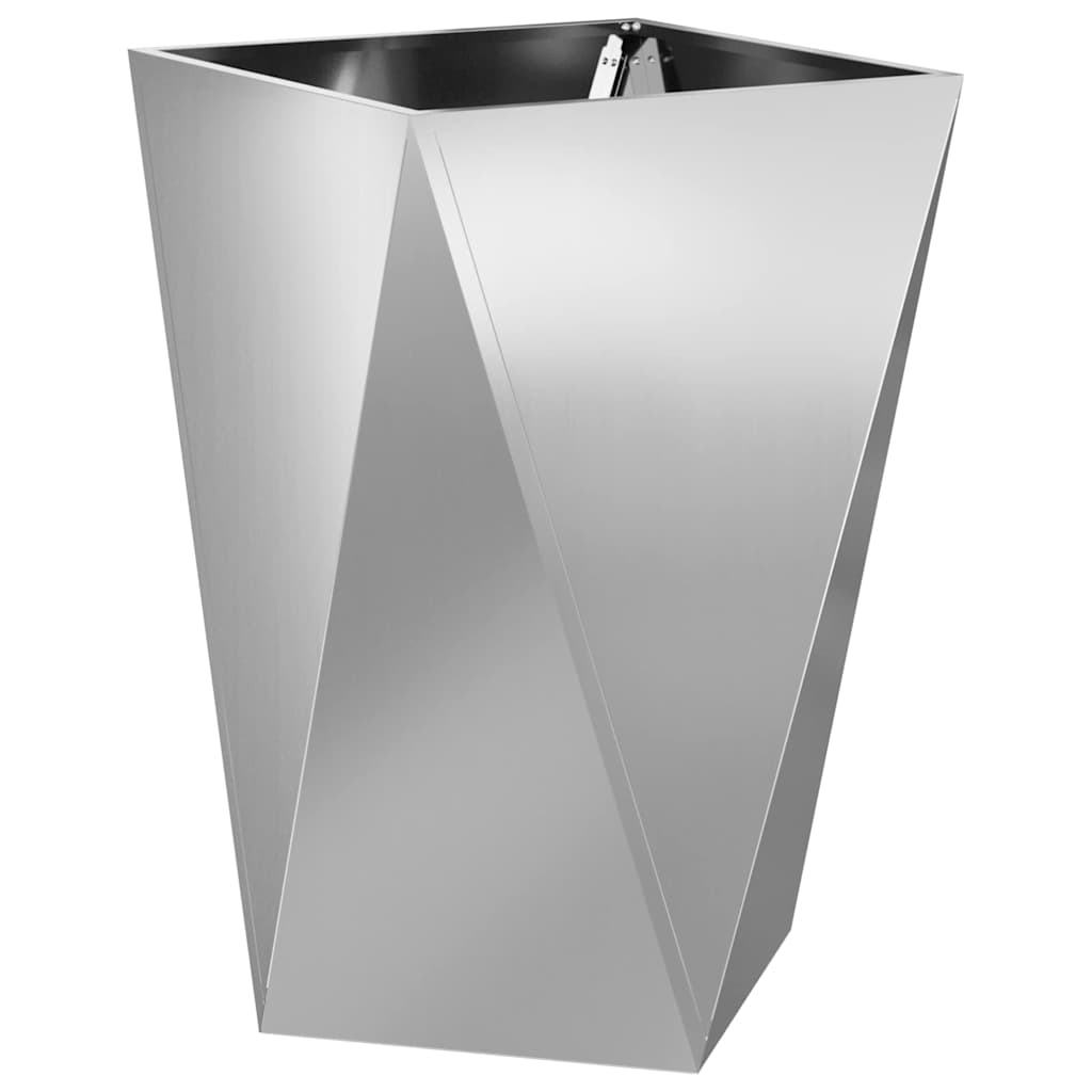 Plantekasse 2 stk. Sølv 50 x 50 x 75 cm Galvaniseret stål