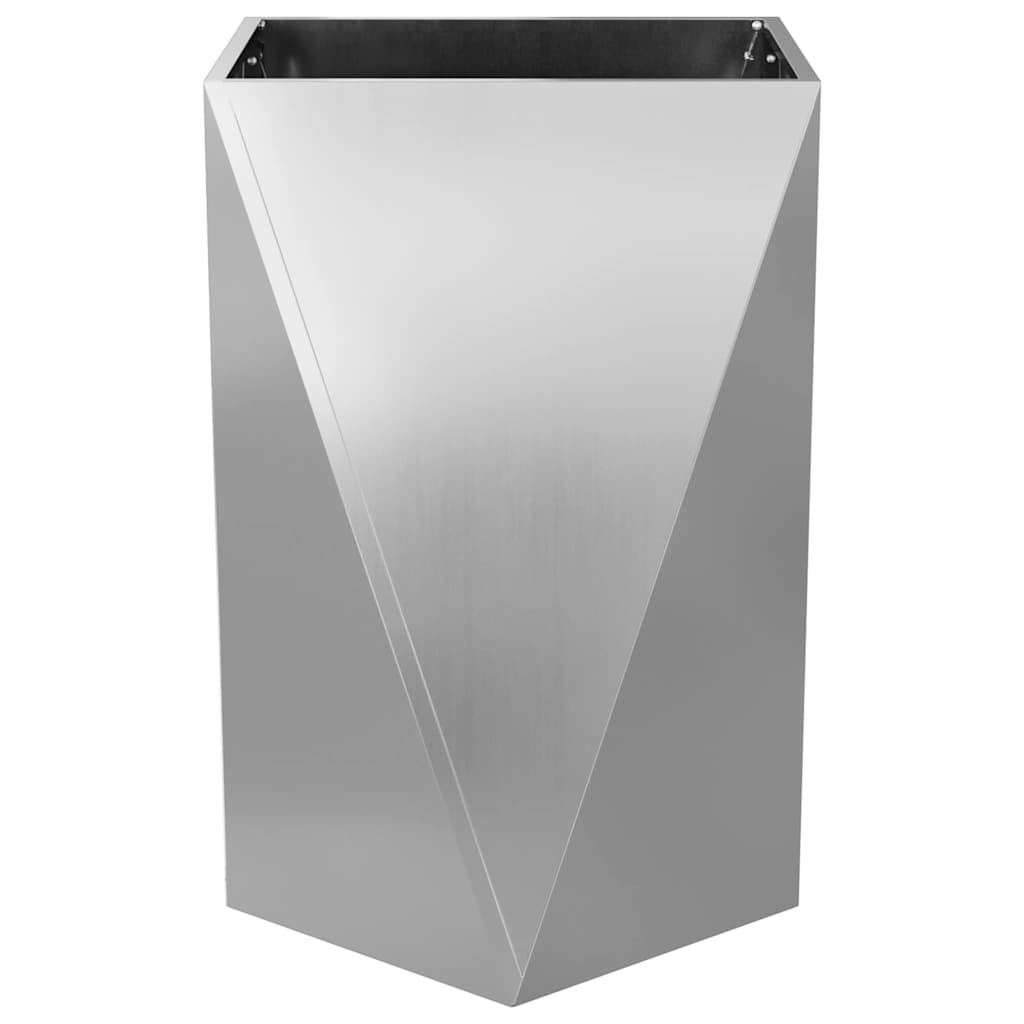 Plantekasse 2 stk. Sølv 50 x 50 x 75 cm Galvaniseret stål