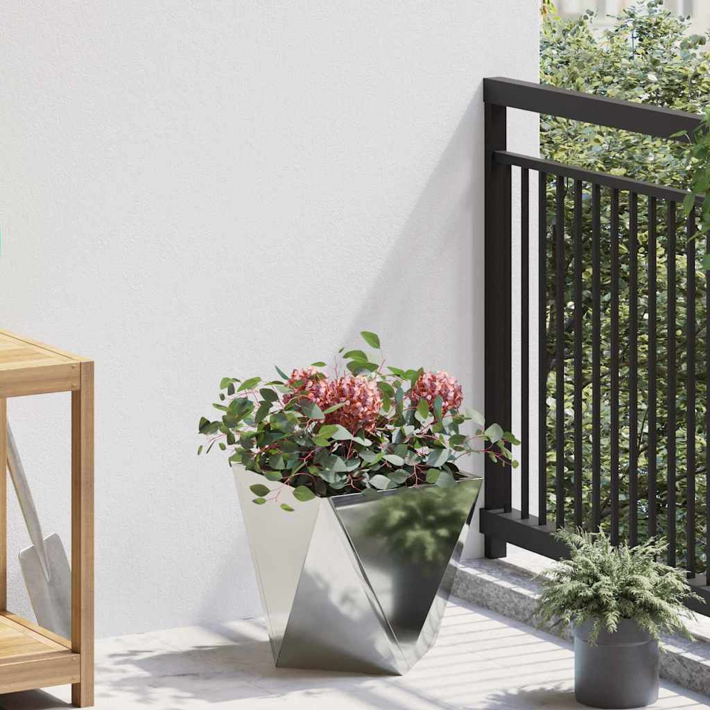 Plantekasse 2 stk. Sølv 30 x 30 x 30 cm Galvaniseret stål