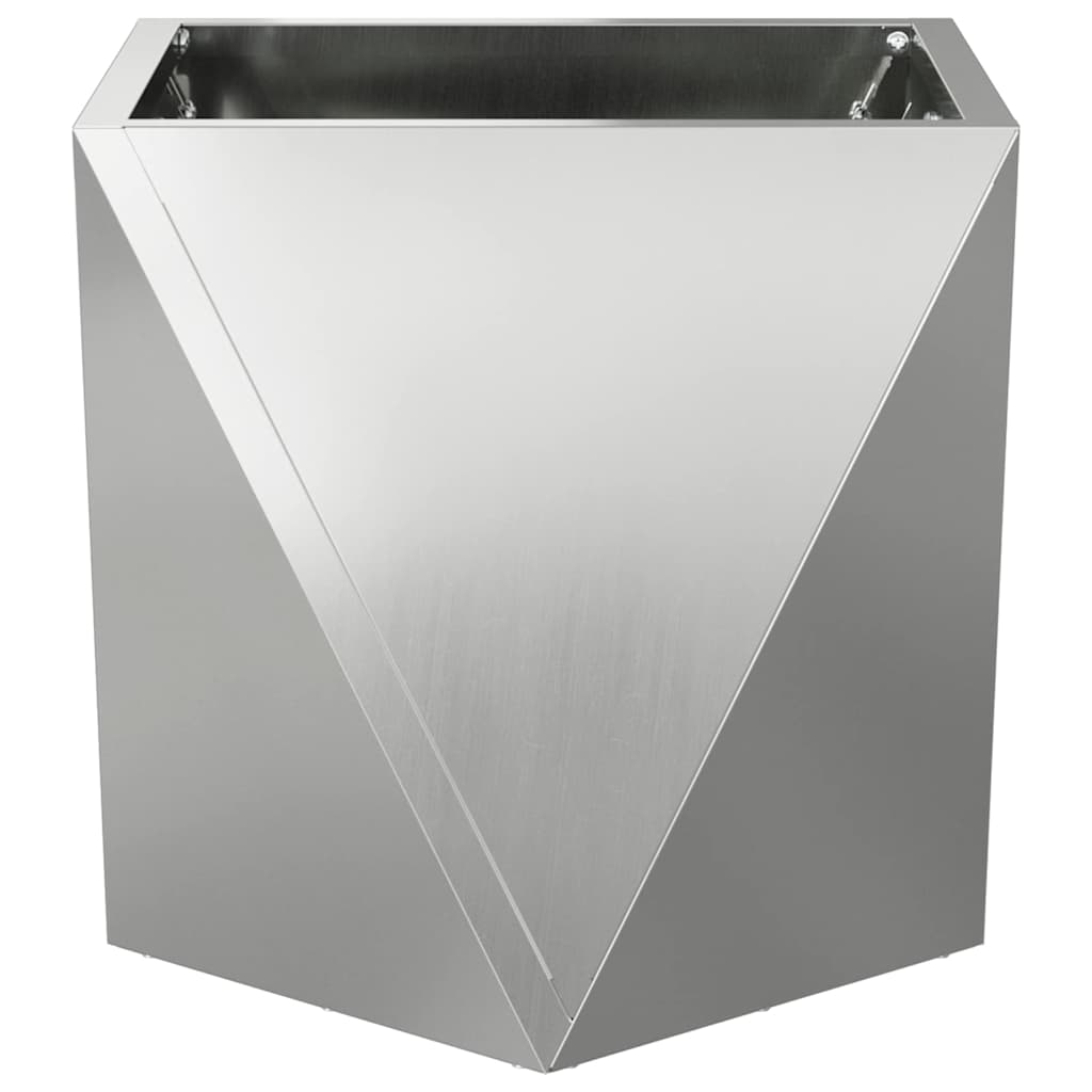 Plantekasse 2 stk. Sølv 30 x 30 x 30 cm Galvaniseret stål