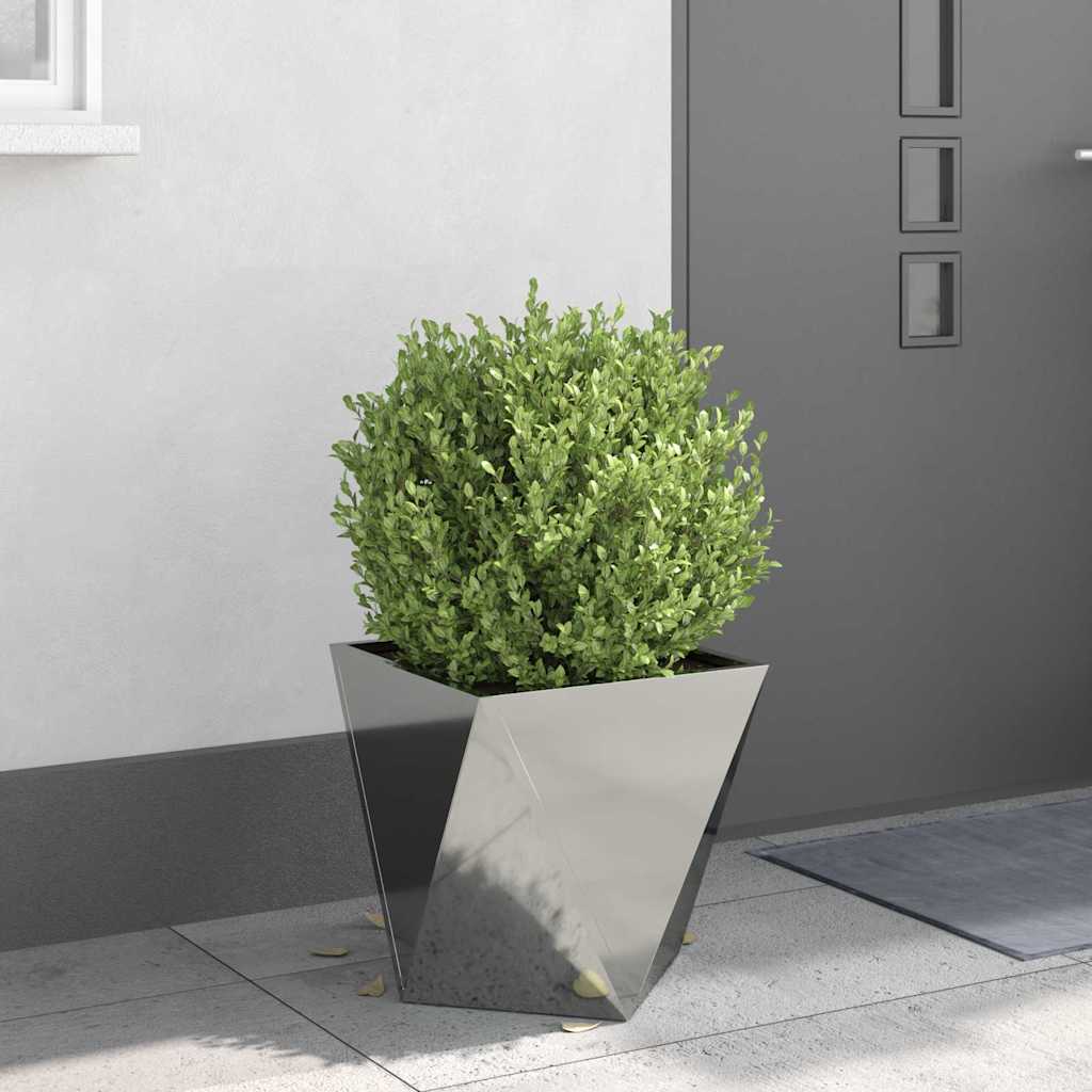 Plantekasse 2 stk. Sølv 40 x 40 x 40 cm Galvaniseret stål
