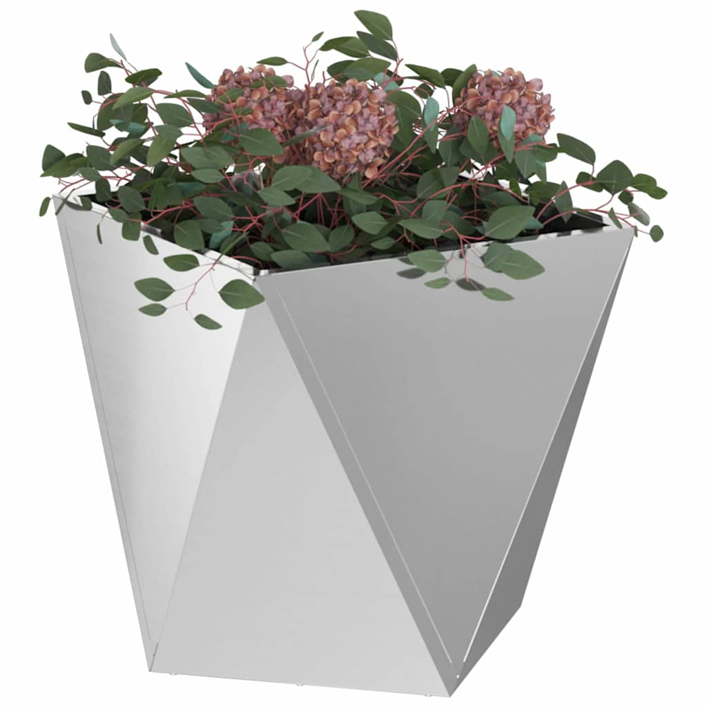 Plantekasse Sølv 50 x 50 x 50 cm Galvaniseret stål