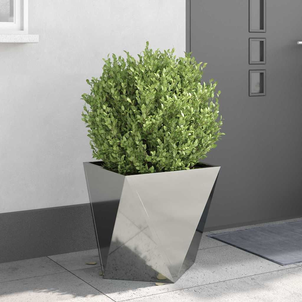 Plantekasse 2 stk. Sølv 50 x 50 x 50 cm Galvaniseret stål