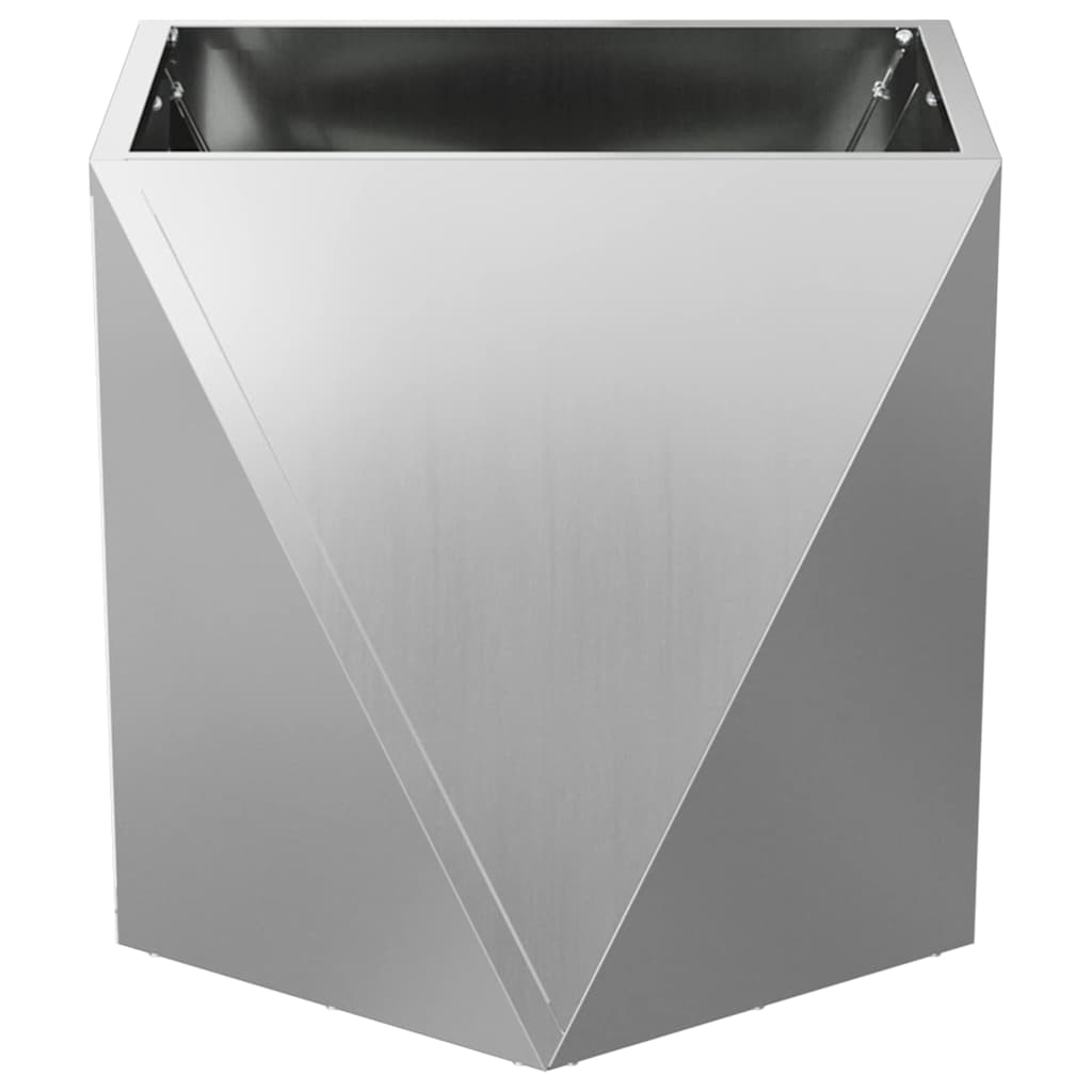 Plantekasse 2 stk. Sølv 50 x 50 x 50 cm Galvaniseret stål