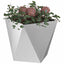 Plantekasse 2 stk. Sølv 50 x 50 x 50 cm Galvaniseret stål