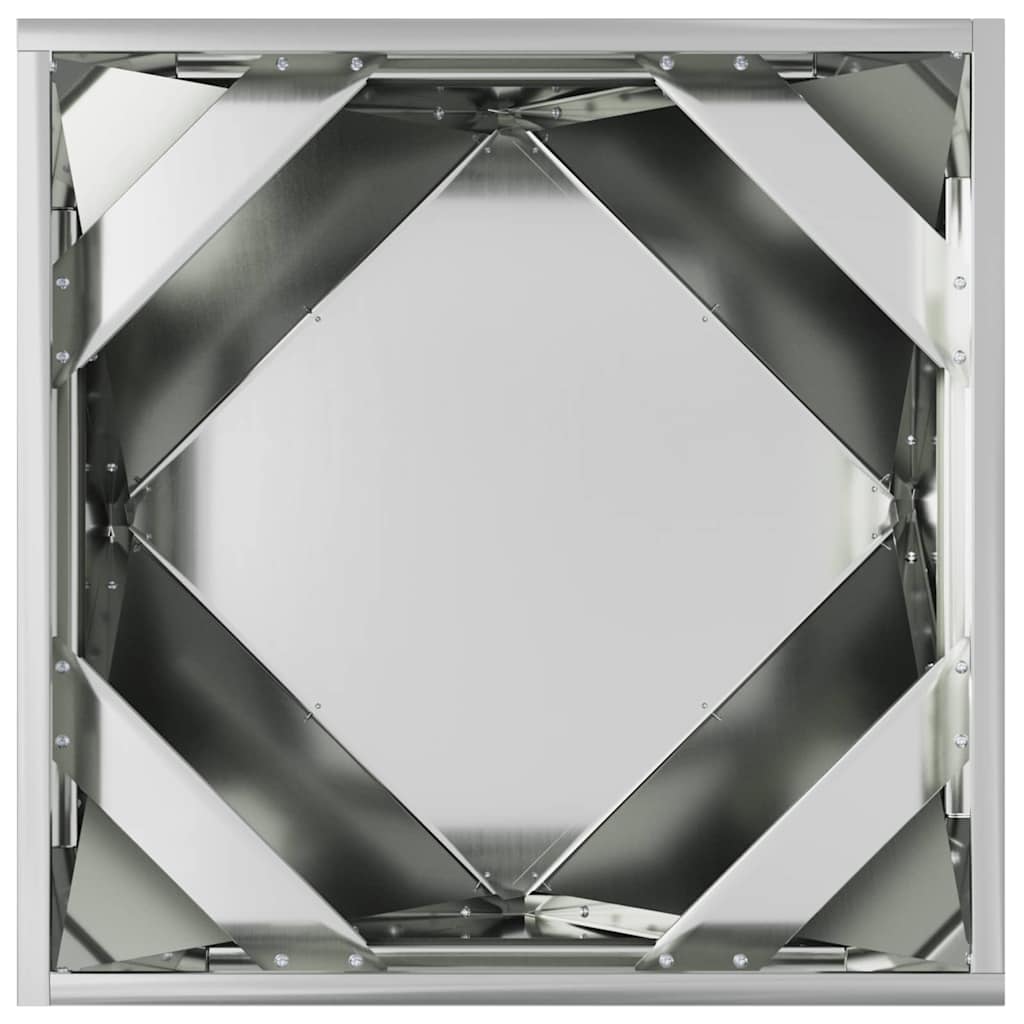 Plantekasse 2 stk. Sølv 50 x 50 x 50 cm Galvaniseret stål