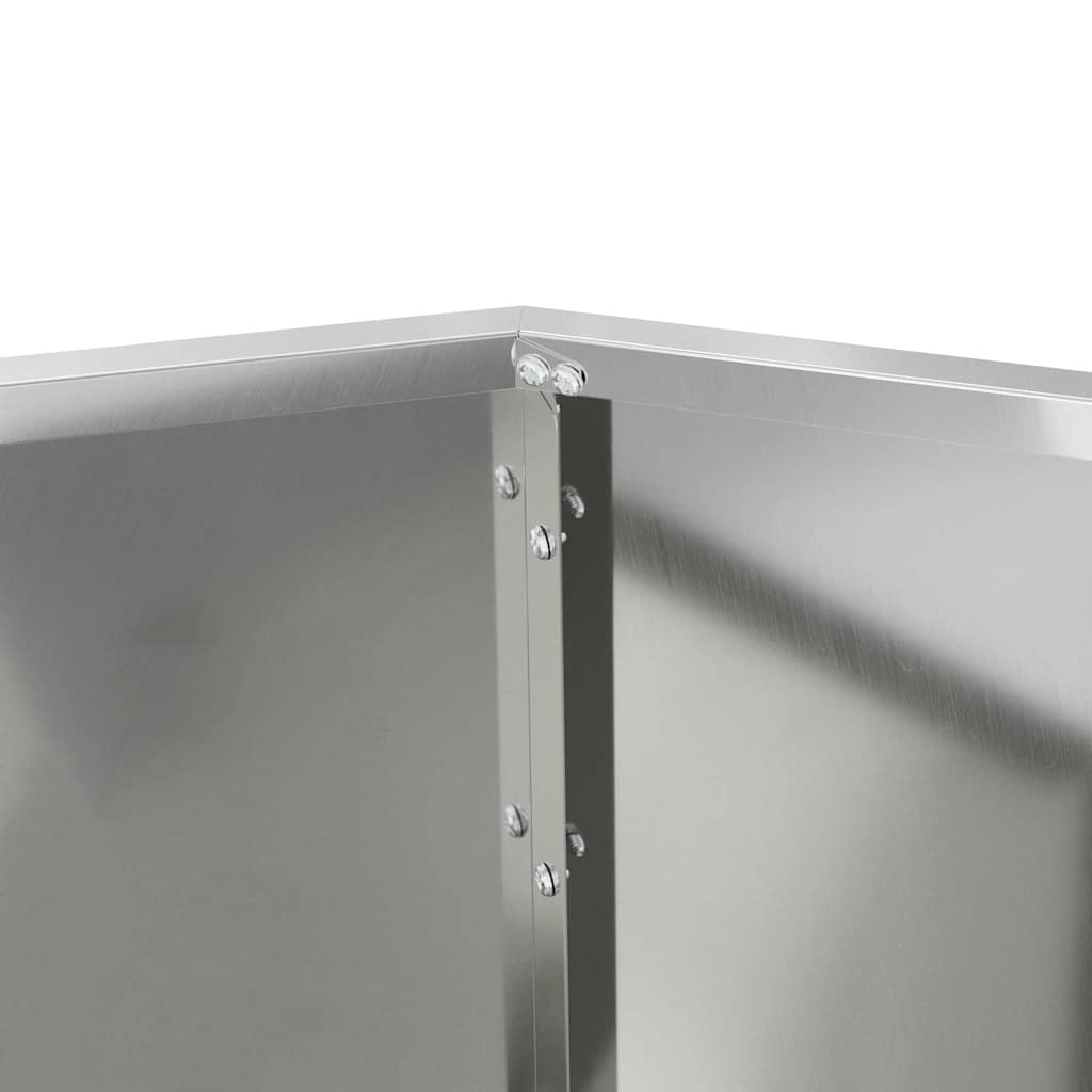 Plantekasse 2 stk. Sølv 100 x 100 x 80 cm Galvaniseret stål