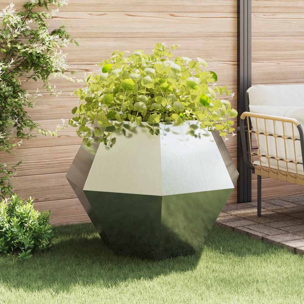 Plantekasse 2 stk. Sølv 100 x 100 x 80 cm Galvaniseret stål