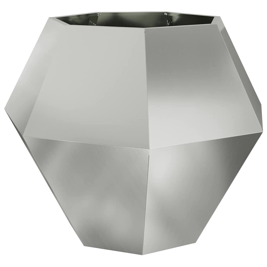 Plantekasse 2 stk. Sølv 100 x 100 x 80 cm Galvaniseret stål