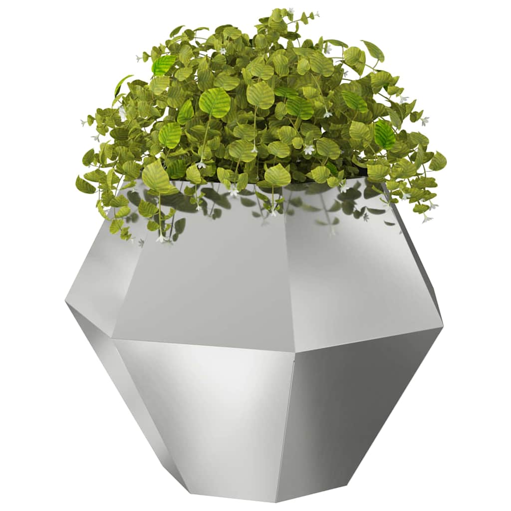 Plantekasse 2 stk. Sølv 100 x 100 x 80 cm Galvaniseret stål