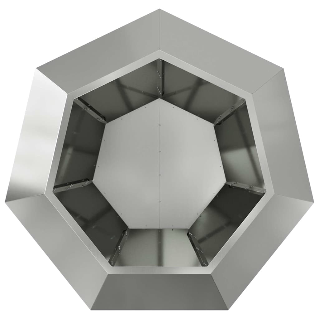 Plantekasse 2 stk. Sølv 100 x 100 x 80 cm Galvaniseret stål