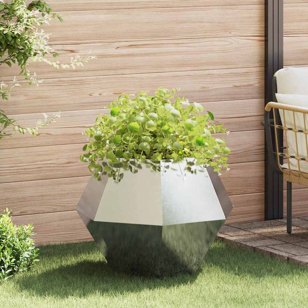 Plantekasse Sølv 75 x 75 x 60 cm Rustfrit stål