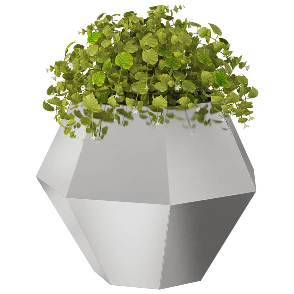 Plantekasse Sølv 75 x 75 x 60 cm Rustfrit stål
