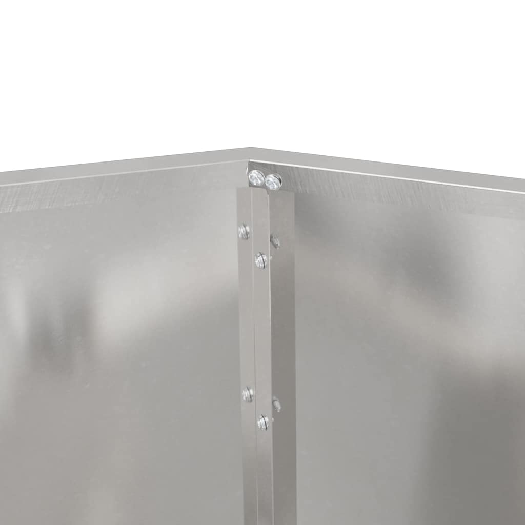 Plantekasse 2 stk. Sølv 75 x 75 x 60 cm Rustfrit stål