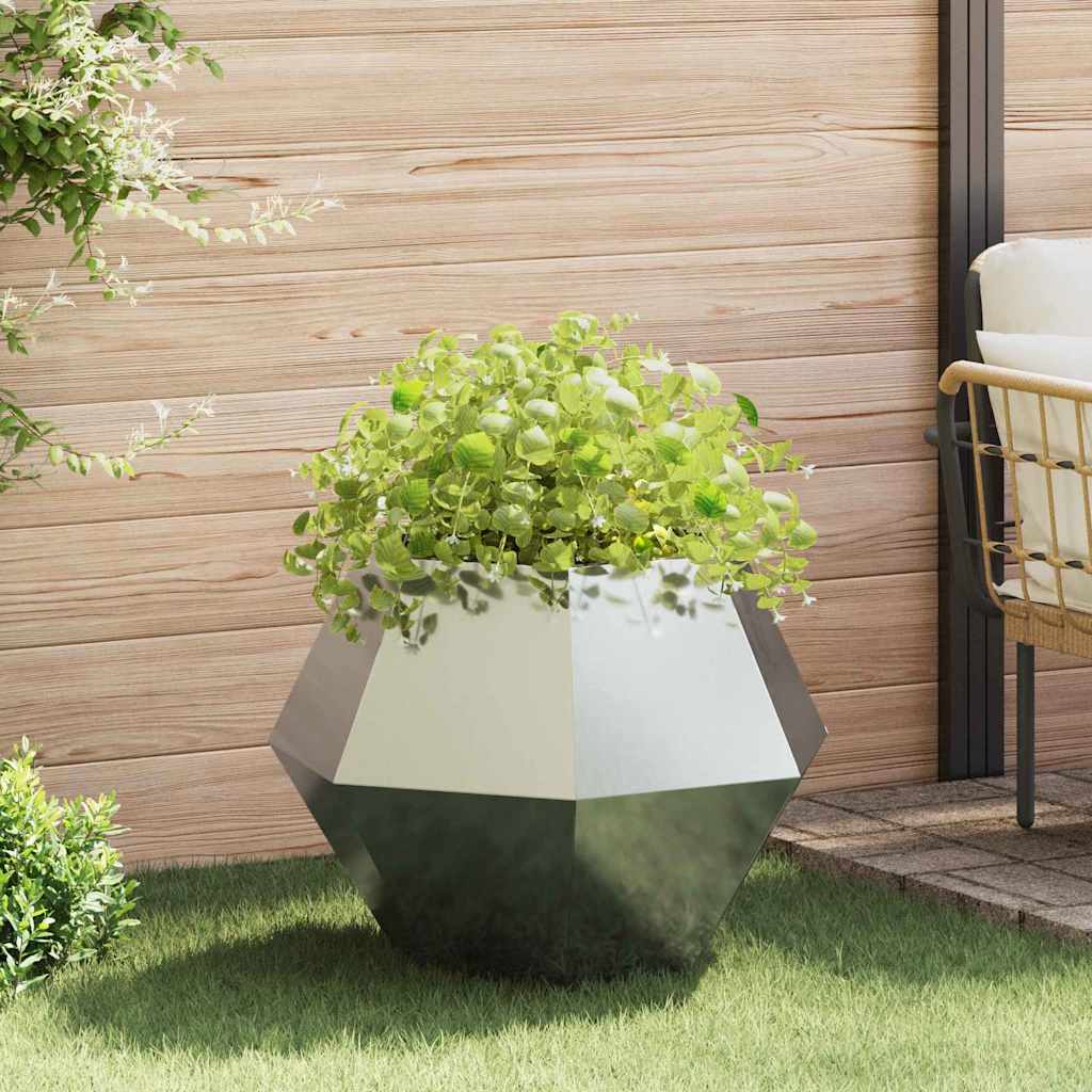 Plantekasse Sølv 75 x 75 x 60 cm Galvaniseret stål