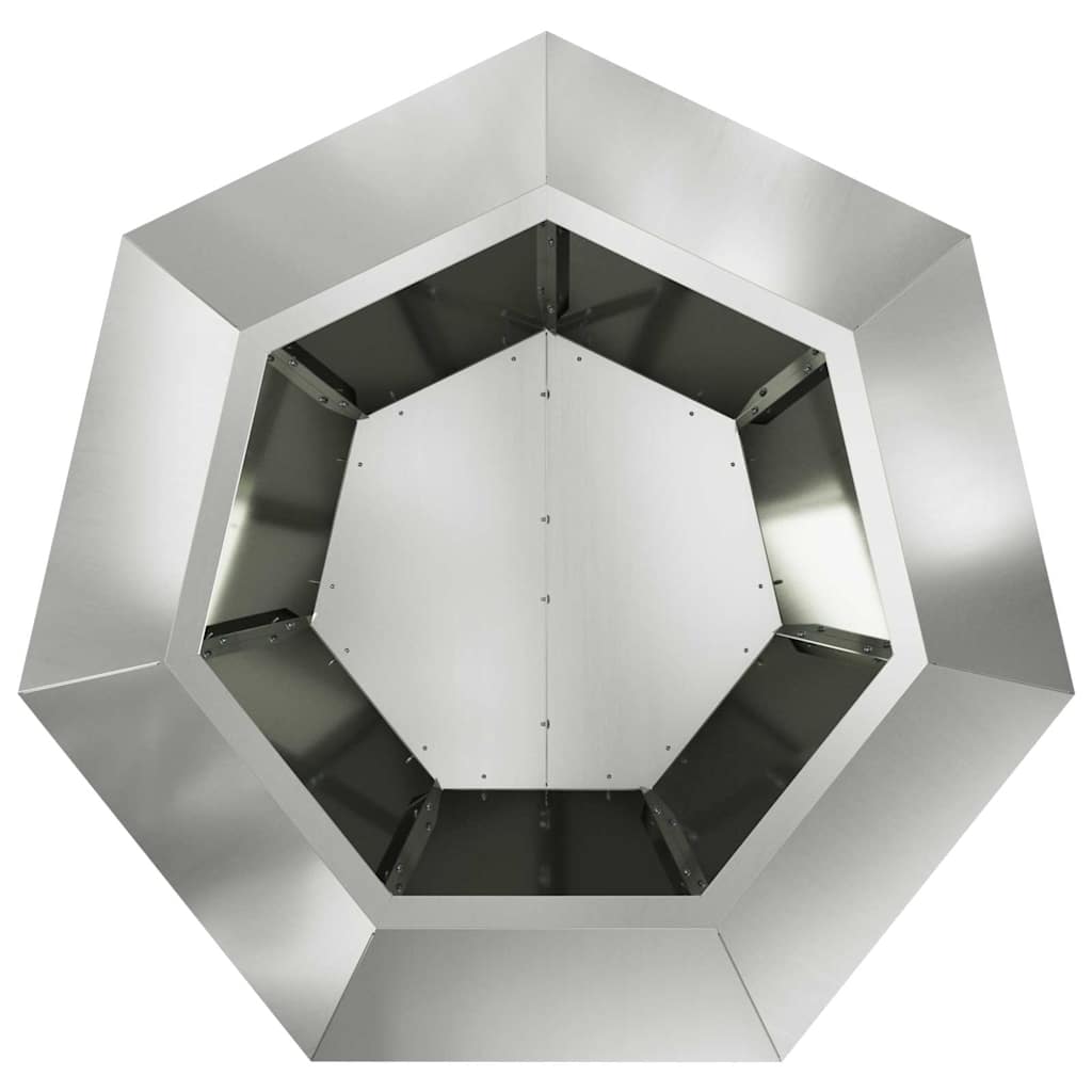 Plantekasse Sølv 75 x 75 x 60 cm Galvaniseret stål