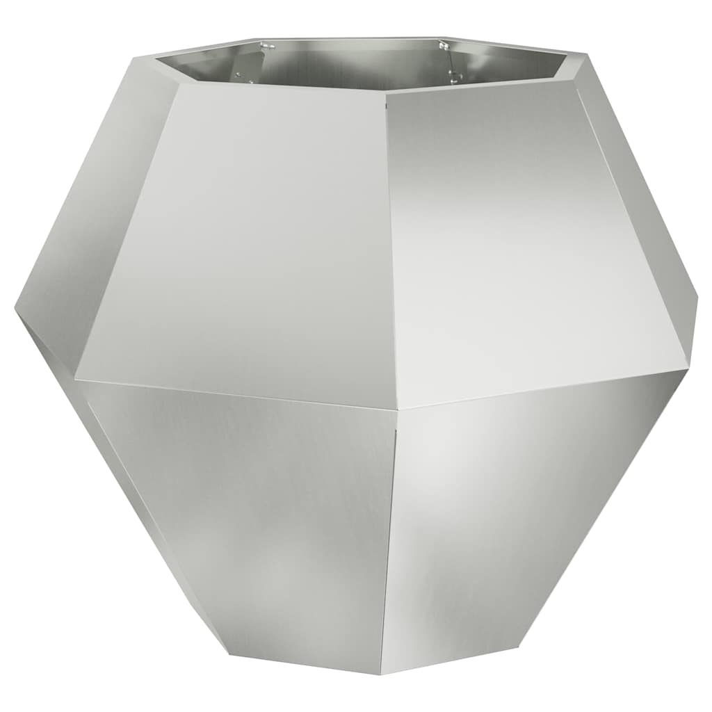 Plantekasse 2 stk. Sølv 75 x 75 x 60 cm Galvaniseret stål