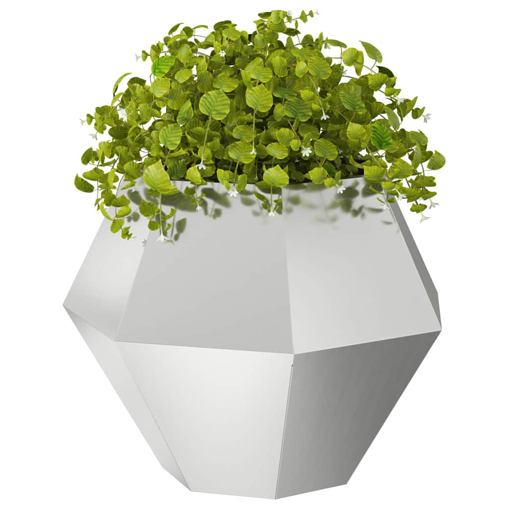 Plantekasse 2 stk. Sølv 75 x 75 x 60 cm Galvaniseret stål