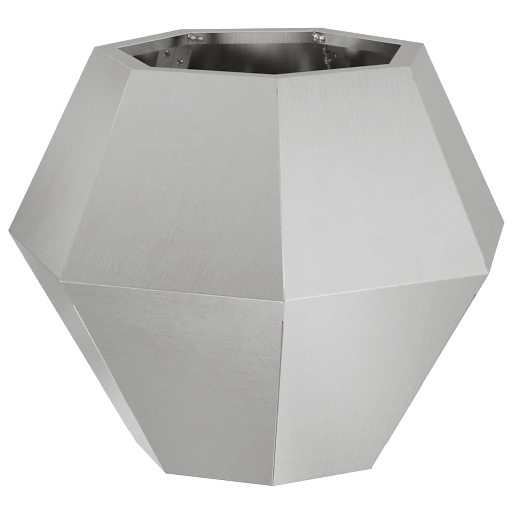 Plantekasse Sølv 50 x 50 x 40 cm Rustfrit stål