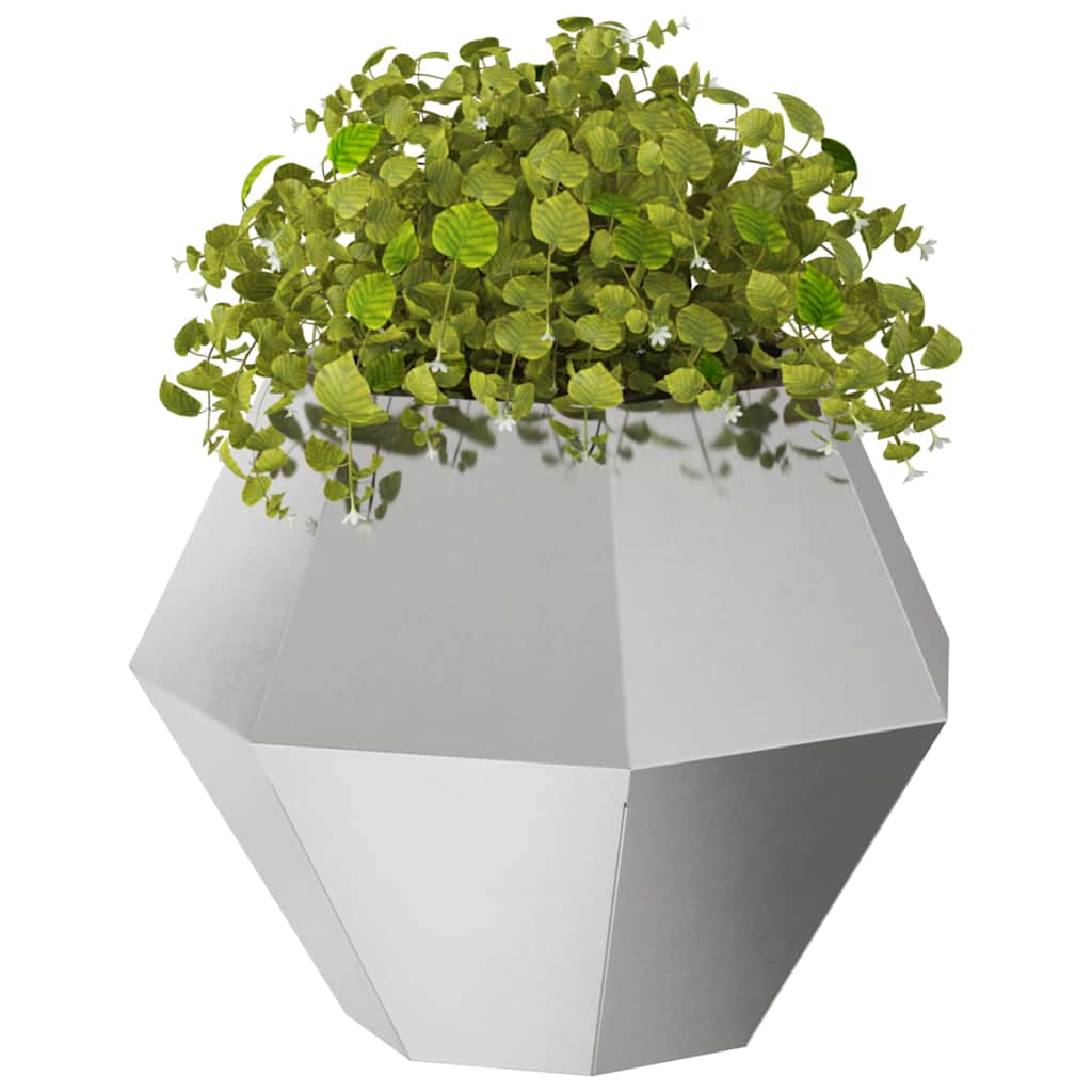 Plantekasse Sølv 50 x 50 x 40 cm Rustfrit stål