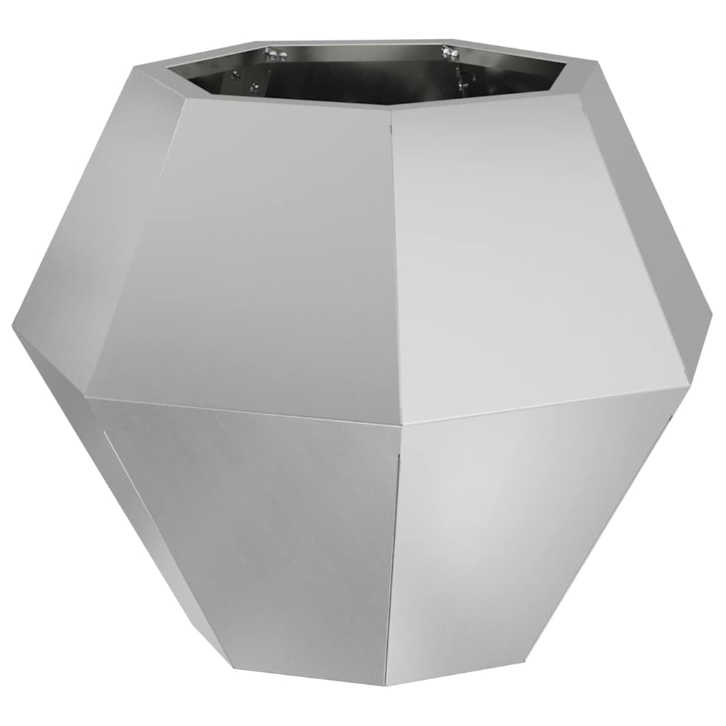 Plantekasse 2 stk. Sølv 50 x 50 x 40 cm Galvaniseret stål