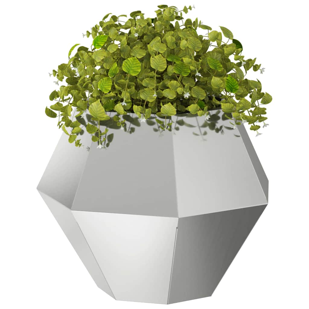 Plantekasse 2 stk. Sølv 50 x 50 x 40 cm Galvaniseret stål