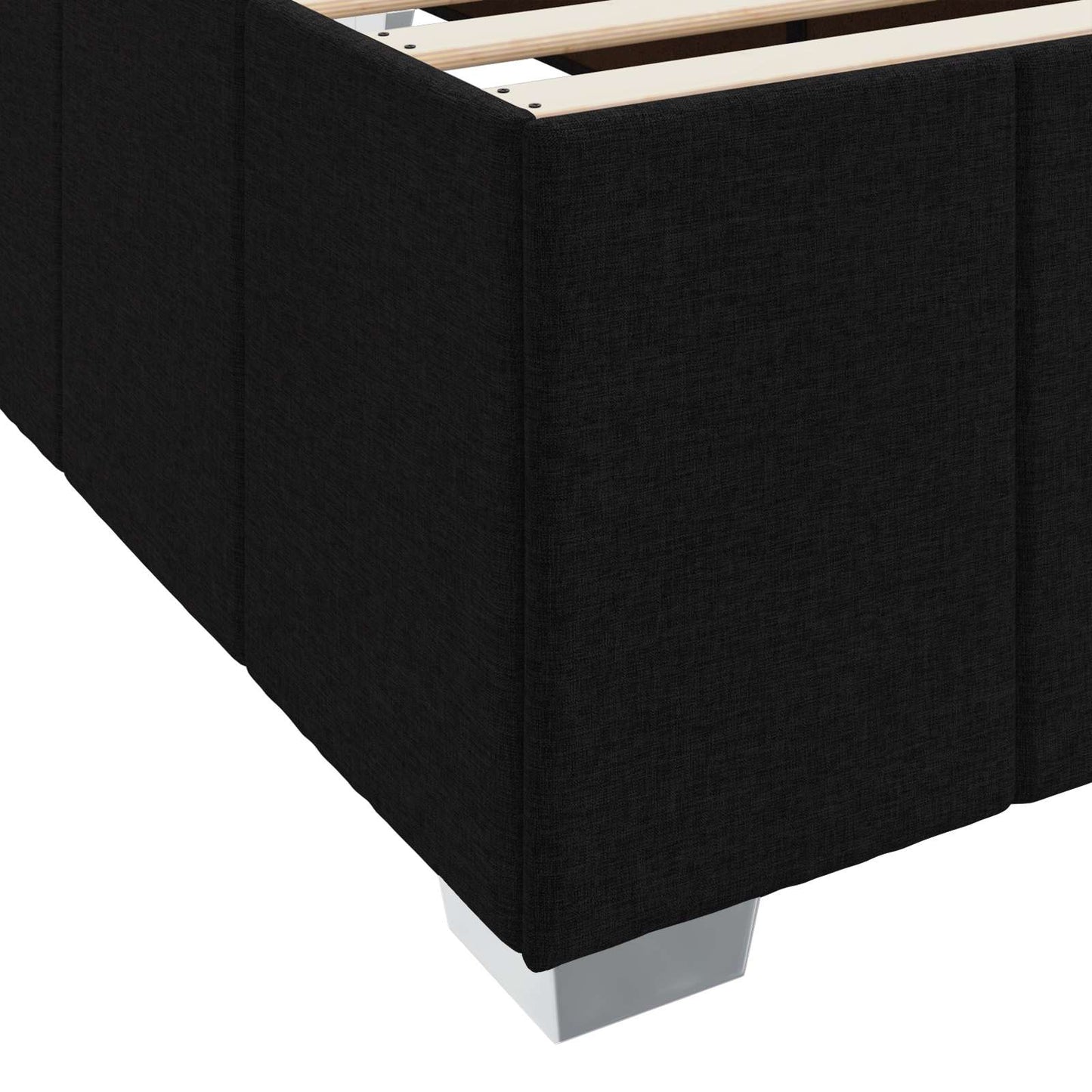 Sengestel med madras Sort 90 x 200 cm Stof