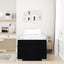 Sengestel med madras Sort 90 x 200 cm Stof