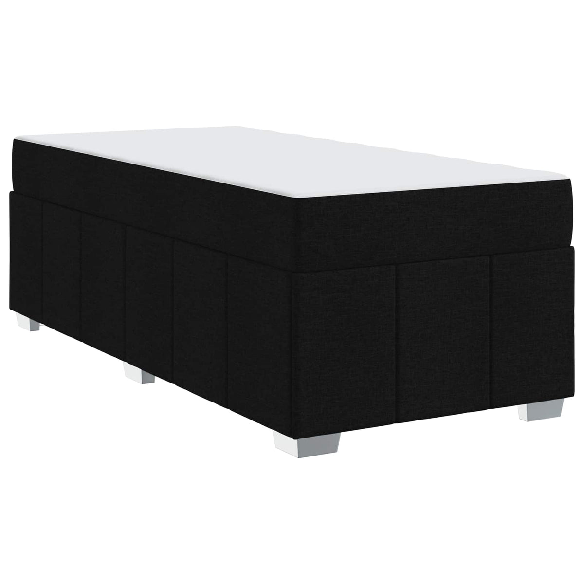Sengestel med madras Sort 90 x 200 cm Stof