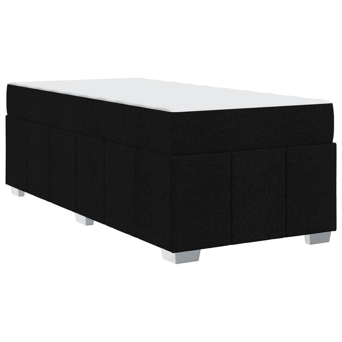 Sengestel med madras Sort 90 x 200 cm Stof