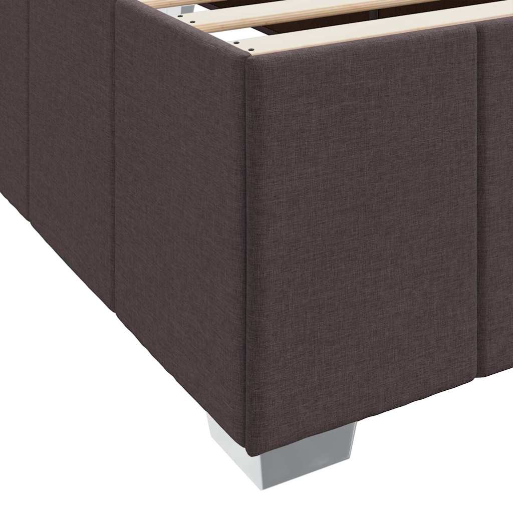 Sengestel med madras Mørk Brun 90 x 200 cm Stof