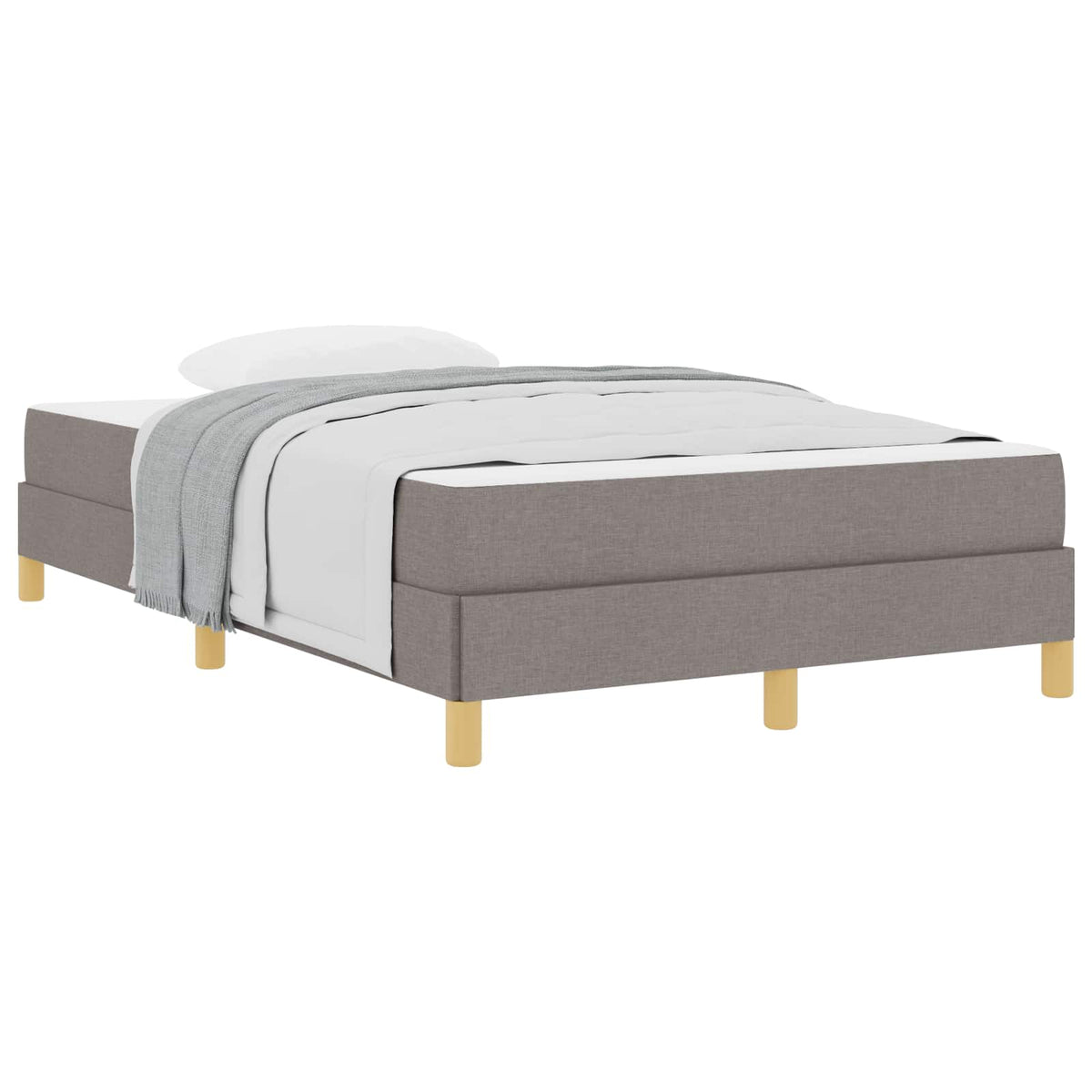 Box spring seng Gråbrun 120 x 200 cm Stof