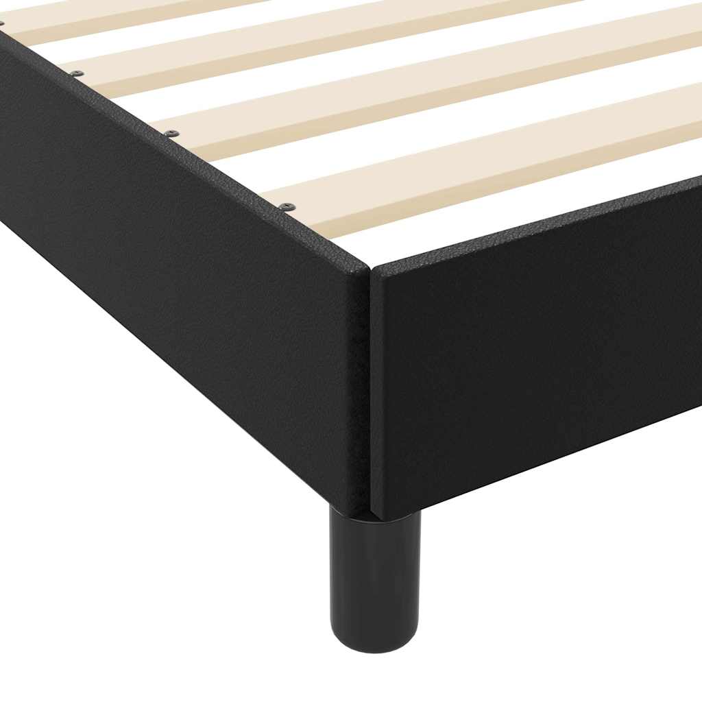 Sengestel med madras Sort 80 x 200 cm Stof