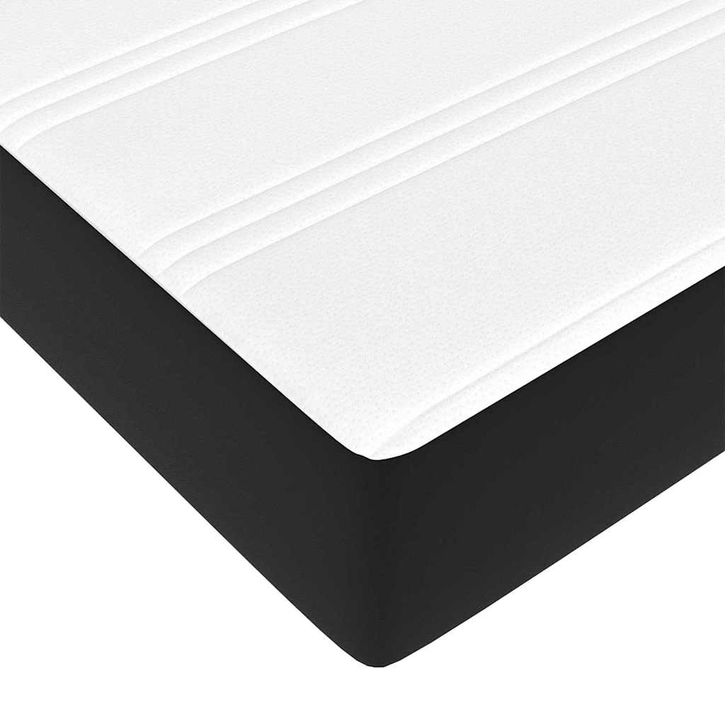 Sengestel med madras Sort 80 x 200 cm Stof