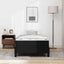 Sengestel med madras Sort 80 x 200 cm Stof