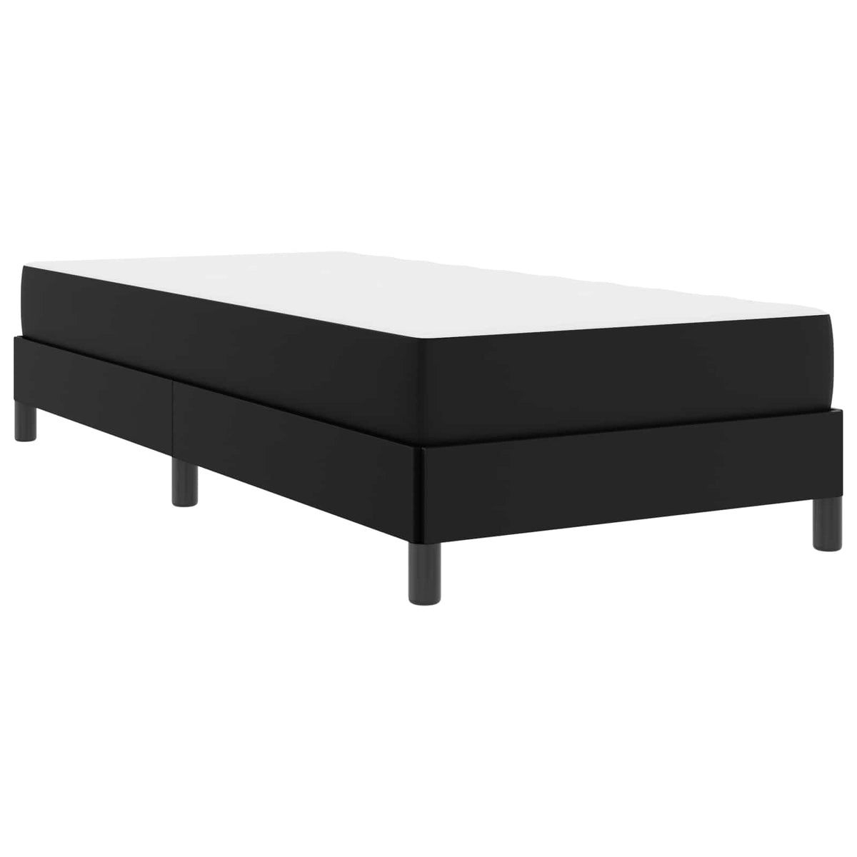 Sengestel med madras Sort 80 x 200 cm Stof