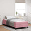 Box spring seng med madras Lyserød 80 x 210 cm Stof