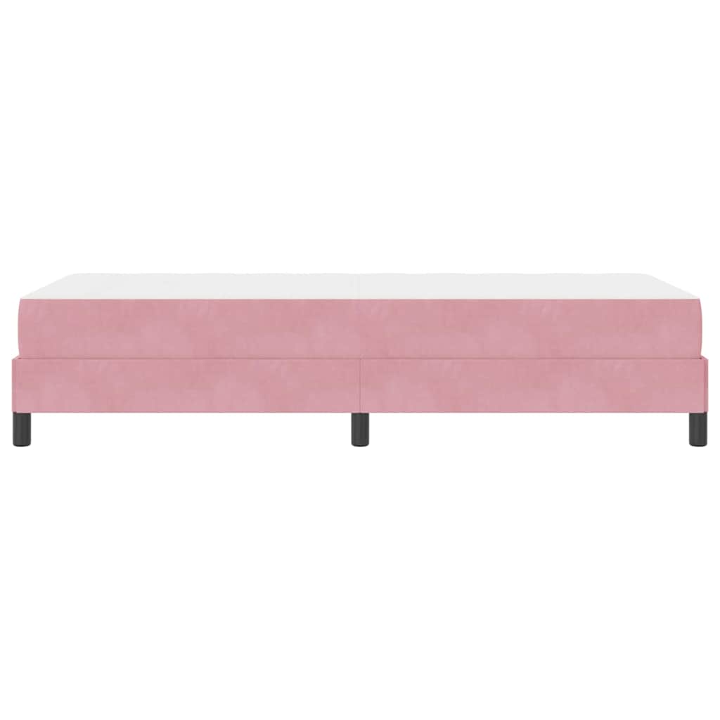 Box spring seng med madras Lyserød 80 x 210 cm Stof